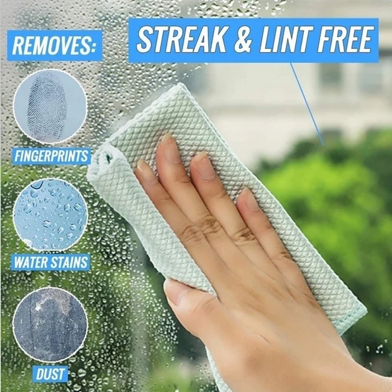 5/10/20pcs Streak-Free Miracle Cleaning Cloths - Reusable Super Absorbent, Lint-Free, Reusable & Chemical-Free for All Surfaces3