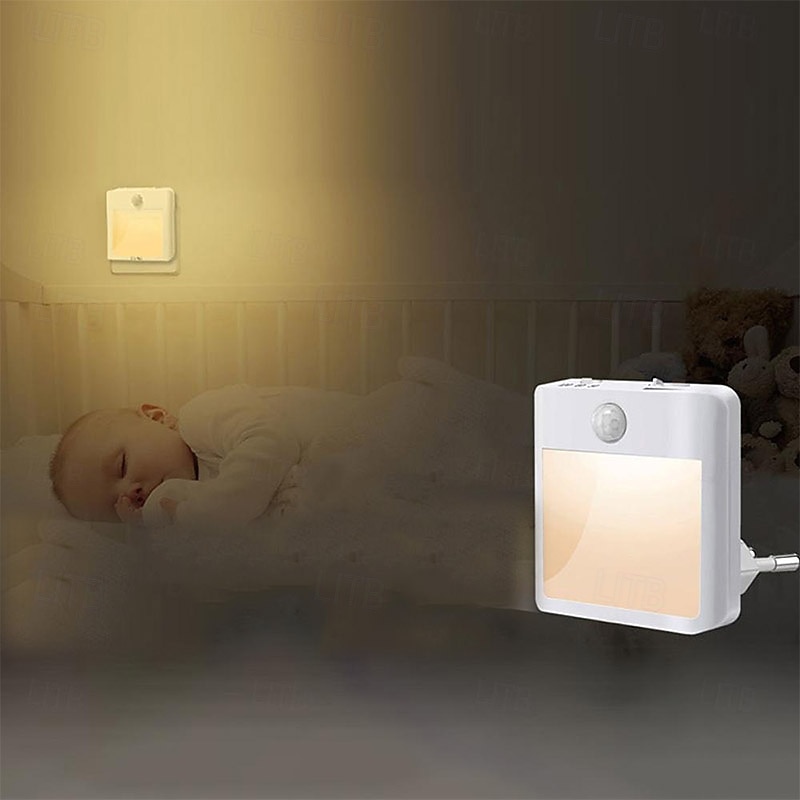 LED Night Light Smart Motion Sensor Dimmable Emergency Lamp White Warm Lamp Bedroom Living Room Study Bedside Kitchen Light