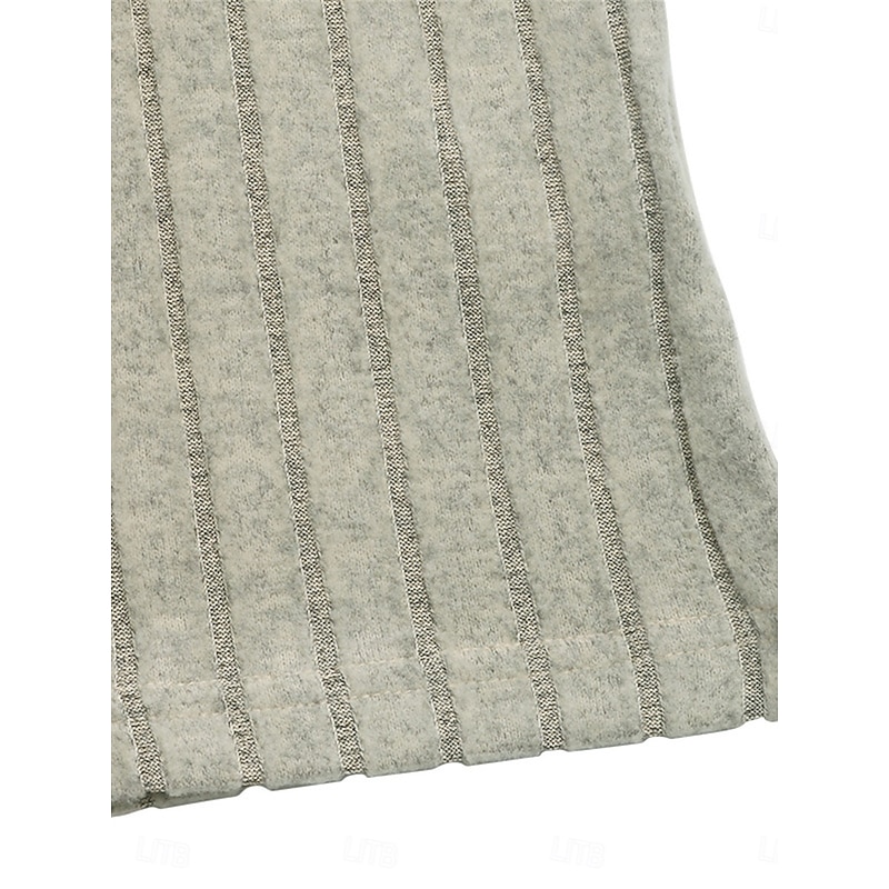 Women's Mini Dress Sweater Dress Casual Dress Plain Dress Basic Casual Flared Vacation Street Regular Fit Long Sleeve V Neck Apricot Fall Winter 8