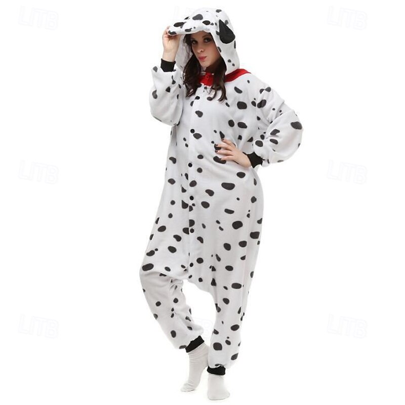 Adults' Animal Onesie Costume Carnival Costume Cartoon Dog Dalmatians Onesie Pajamas Kigurumi Pajamas Charm Funny Costume For Men and Women Carnival Cartoon2