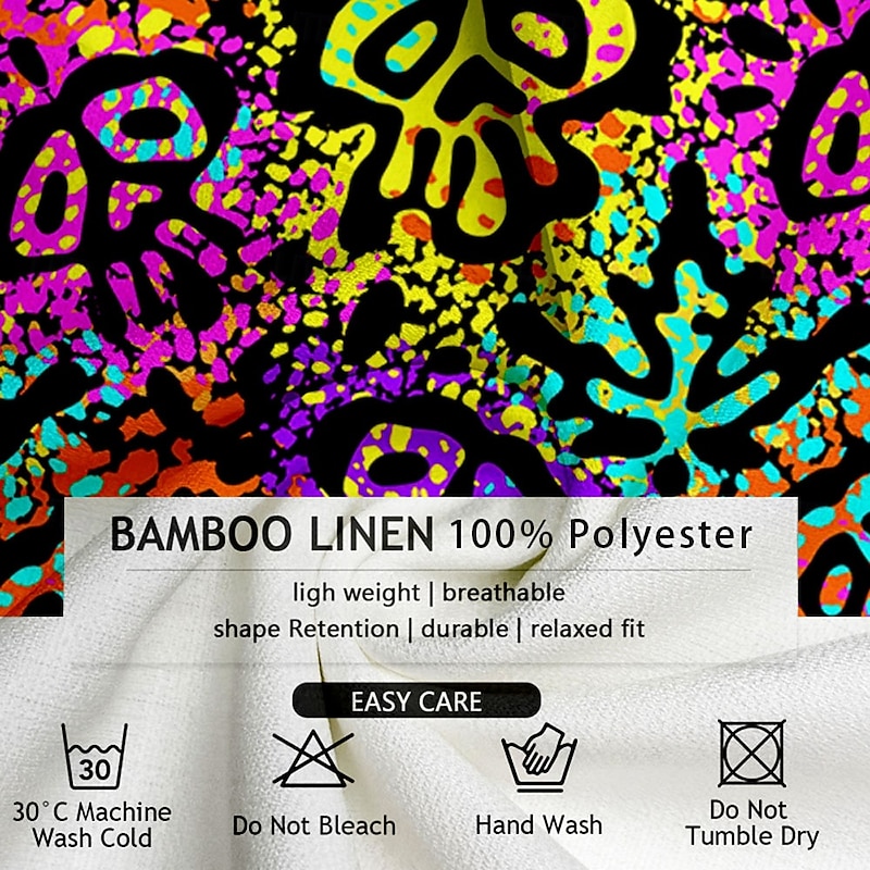 Men's Skull Tropical Beach Shirt Summer Hawaiian Shirt Button Up Shirt Short Sleeves Shirt Collared Shirts Hawaiian Vacation Daily Yellow Blue Orange S M L3