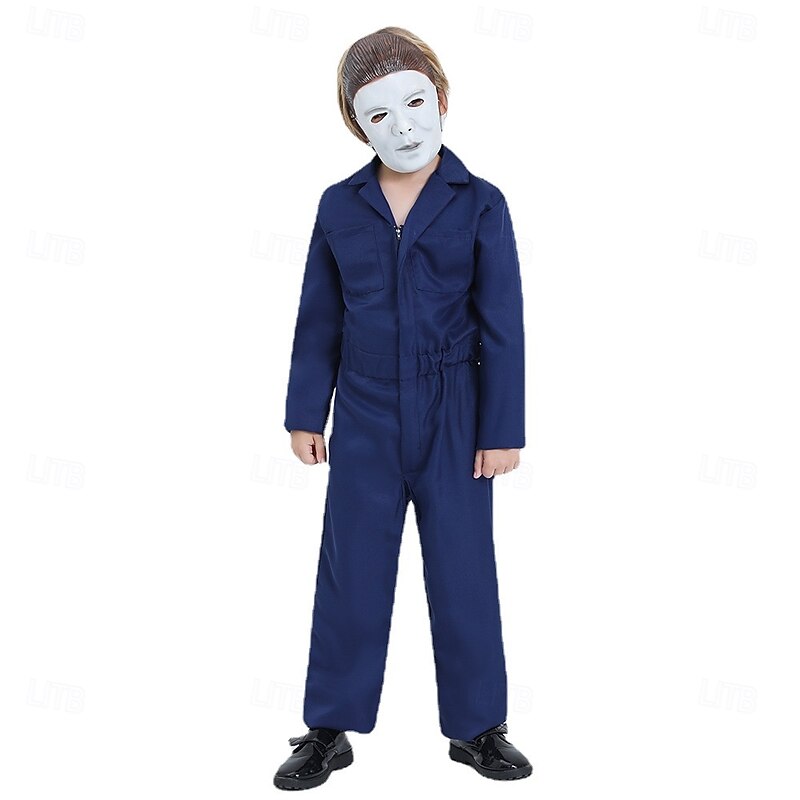 Michael Myers Halloween Costume Scary Costume Kid's Boys' Children's Day Masquerade Party Easy Halloween Costumes Dress Up4
