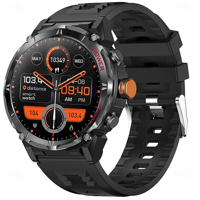 iMosi Y8 Smart Watch 1.43 inch Smartwatch Fitness Running Watch Bluetooth Pedometer Call Reminder Activity Tracker Compatible with Android iOS Men GPS Long Standby Hands-Free Calls IP 67 52mm Watch3