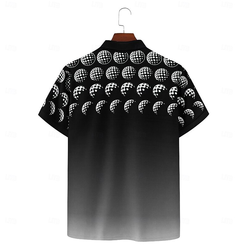 Casual Men's Polo Shirt Golf Polo Short Sleeve Daily Wear 95% Polyester 5% Spandex Turndown Polo Shirts Black Spring & Summer S M L Micro-elastic Lapel Polo3