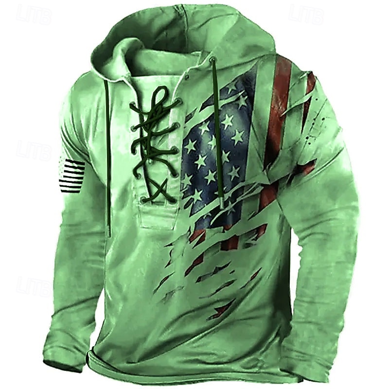 Veterans Day Men's Patriot Patriotic Veteran Graphic Prints National Flag Hoodie Hoodies Sweatshirt Pullover Hoodie Sweatshirt Long Sleeve Hooded Sweatshirt Hooded Streetwear 3D Print Sports &2