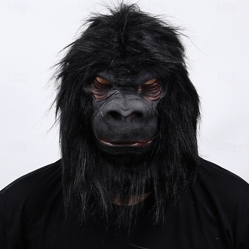 King Kong Halloween Mask Full Head Kingdom of the Planet of the Apes Carnival Mask Scary Costume Adults' Men's Women's Halloween Carnival Performance Party Easy Halloween Costumes Dress Up