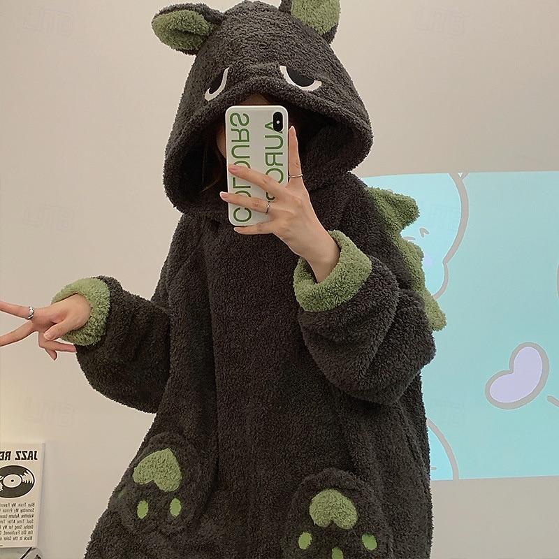 Adults' Animal Onesie Costume Cartoon Dinosaur Monster Onesie Pajamas Kigurumi Pajamas Charm Funny Costume For Men and Women Carnival Cartoon2