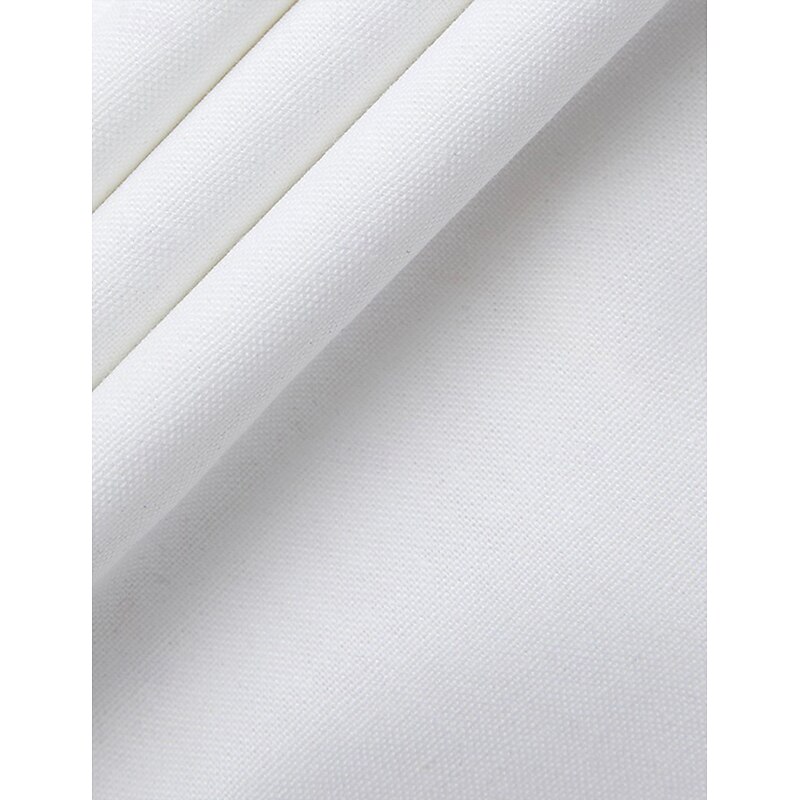 Men's Linen Pants Trousers Summer Pants With Belt Front Pocket Straight Leg Plain Comfort Breathable Full Length Casual Daily Holiday Fashion Basic Black White Inelastic2