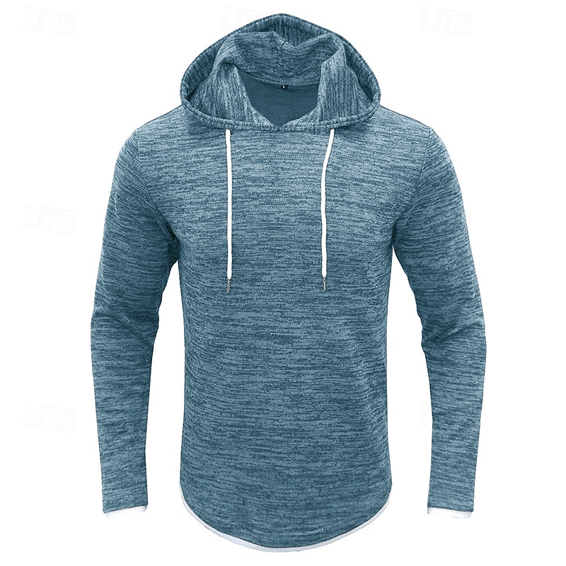 Men's Tee Top Long Sleeve Shirt Long Sleeve Hoodie Summer Solid Color Daily Hawaiian Buttons Hooded Outdoor Street Causal Light Blue Army Green Dark Grey Top Tee for Men3