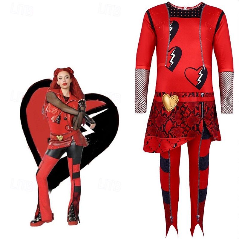 Descendants Evie Outfits Cosplay Wigs Girls' Movie Cosplay Cosplay Masquerade Performance Masquerade2