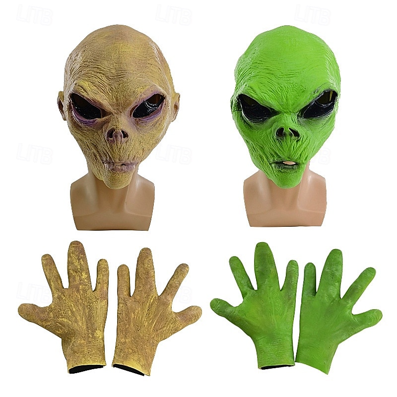 Alien Halloween Mask Halloween Props Carnival Mask Scary Costume Adults' Men's Women's Halloween Carnival Easy Halloween Costumes Dress Up