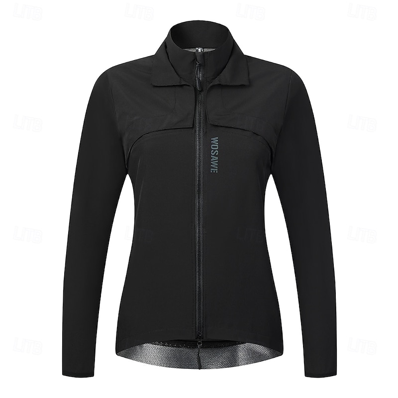WOSAWE Spring and Autumn Season Women's Bicycle Cycling Windbreaker Vest Detachable Design Windproof and Waterproof Jacket Cycling Top BH2334