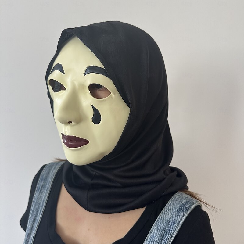 Ghost Halloween Mask Full Head A Haunting in Venice Scary Costume Adults' Men's Women's Halloween Carnival Performance Party Easy Halloween Costumes Dress Up3