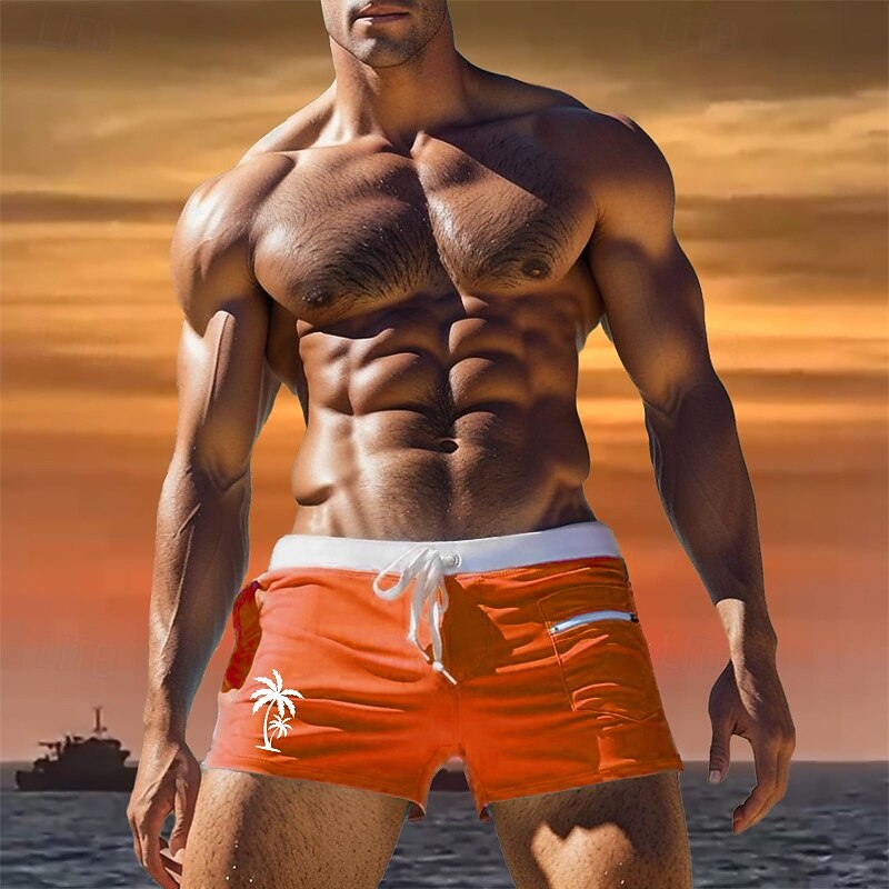 Men's Swim Trunks Swim Shorts Board Shorts Mesh Pocket with Mesh lining Elastic Waistband Shorts Sports & Outdoor Beach Swimming Pool Summer Breathable Quick Dry Lightweight Soft Swimming Beach Slim3