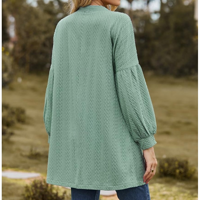 Women's Dailywear Patchwork Solid Color Windproof Fashion Loose Fit Outerwear Long Sleeve Spring Brown S2