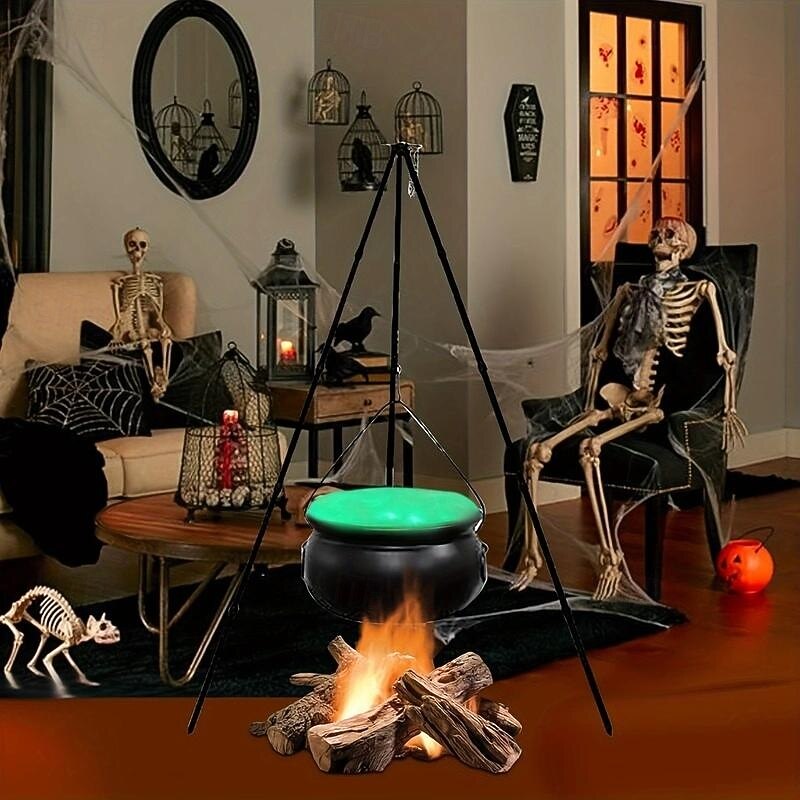 Halloween Decorations Witch's pot Light for Indoor and Outdoor Courtyard Porch, Halloween Festival Atmosphere Decoration Props2