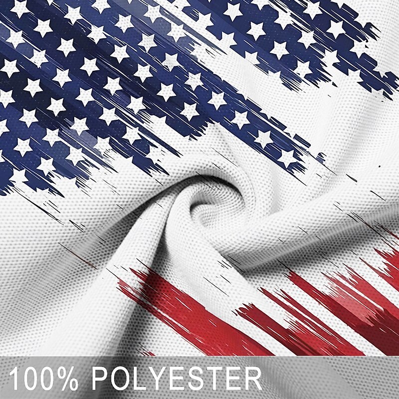 Men's American Flag Veterans Polo Shirts Golf Polos Shirts Long Sleeve Polo Shirts Collar Vacation Party Evening Wear Dailywear Zipper 3D Print Spring Fall & Winter Blue3