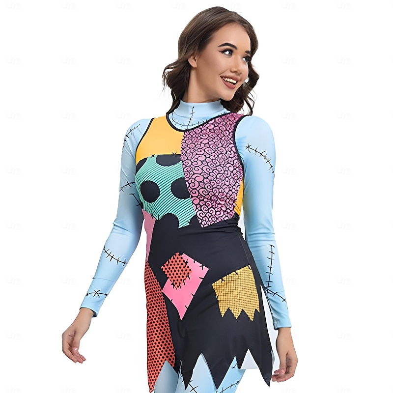 The Nightmare Before Christmas Sally Jack Skellington Dress Cosplay Movie Cosplay for Women's Adults' Christmas Carnival Masquerade Event / Party4