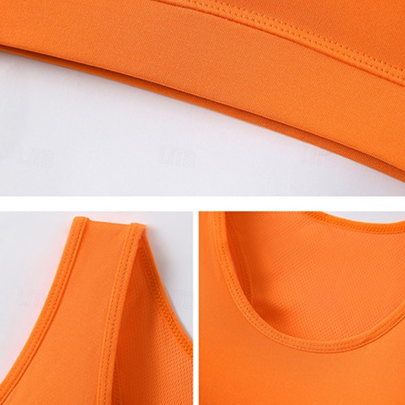 Women's Light Support Sports Bra Running Bra Removable Pad Bounce Control Bra Top Padded Fitness Leisure Sports Running Breathable Lightweight Soft Dark Pink Black White Solid Colored2