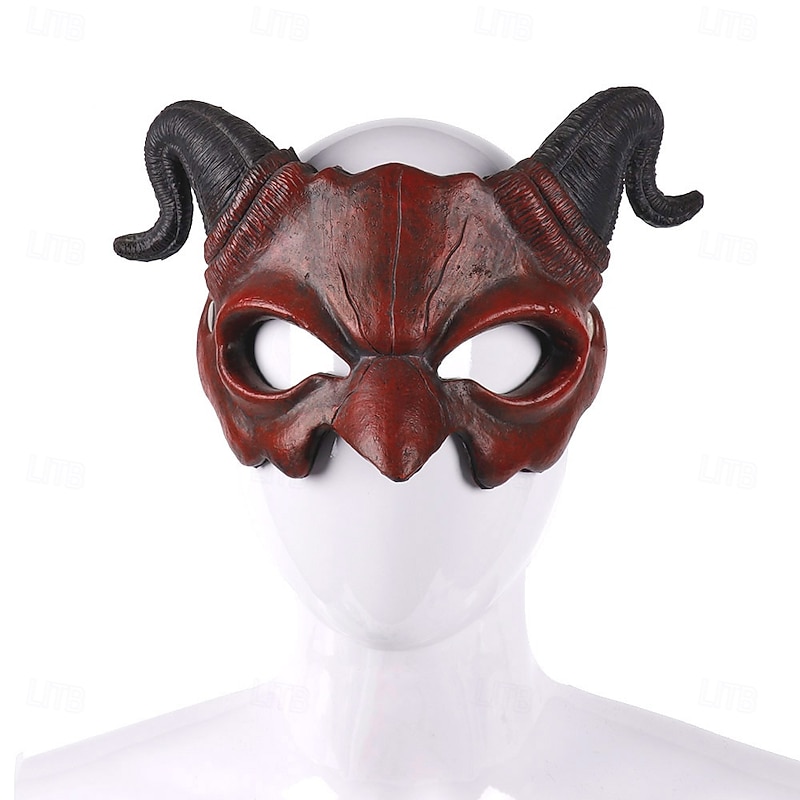 Halloween Devil Mask Halloween Props Adults' Men's Women's Unisex Horror Scary Costume Halloween Carnival Easy Carnival Costume for Walpurgis Night