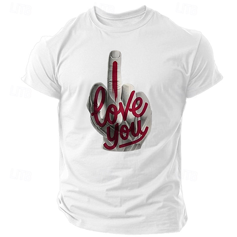 Men's Rude Offensive Middle Finger T shirt Short Sleeve T shirt 3D Print Crew Neck Shirt Fashion Athleisure Street Sports Outdoor Black White Dark Blue Summer Spring Clothing Apparel S M L XL XXL XXXL