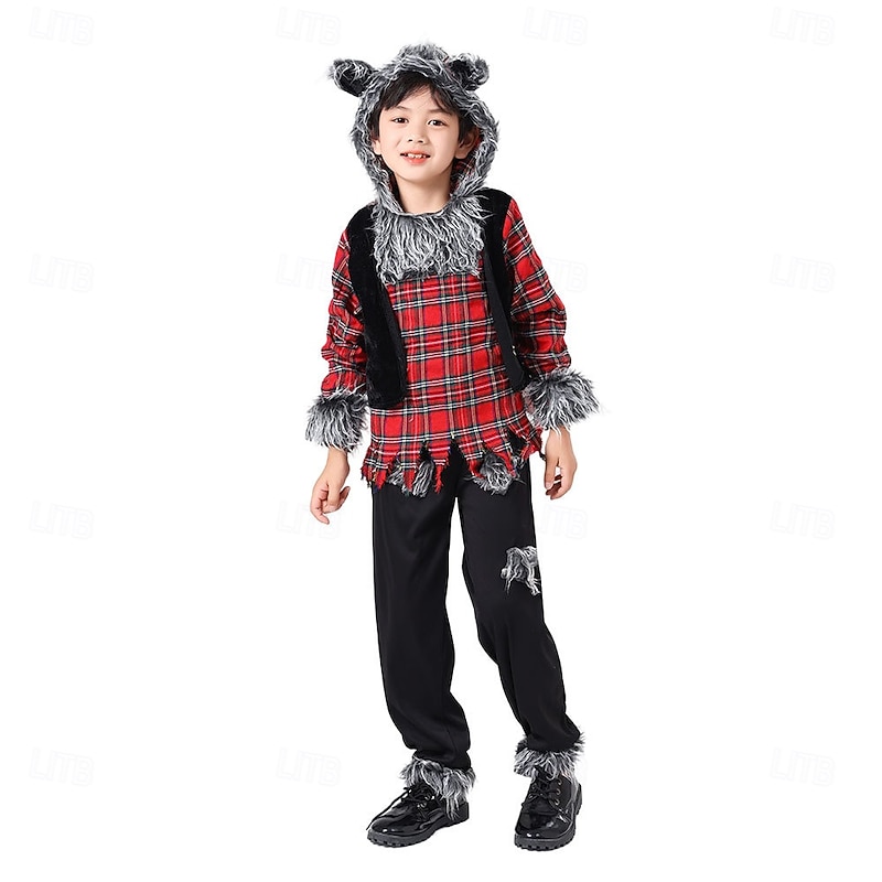 Werewolf Halloween Costume Dress Up Kid's Boys' Children's Day Masquerade Party Easy Halloween Costumes Dress Up3