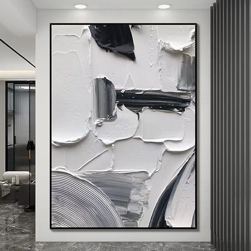 Large Black Oil painting handmade Wabi Sabi oil painting hand painted oil painting Wall Art Black Beige Abstract Painting Large Black painting Wall Art Beige Textured Canvas Painting Wall Art Decor