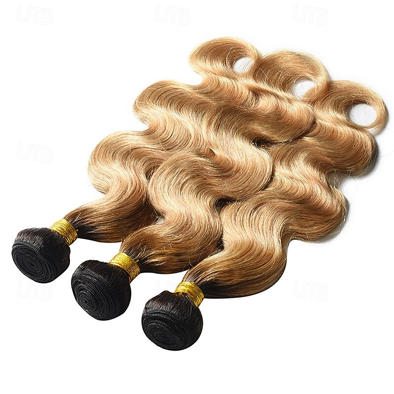 Brazilian Human Hair Bundle T1B/30# Body Wave Human hair 14-28 Inches 300g Colorful 3 Bundles4
