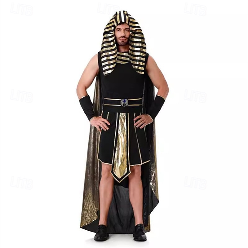 Egyptian Costume Cleopatra Pharaoh Halloween Masquerade Carnival Costume Cosplay Adults' Couple's Carnival Easter Performance Halloween Club Easy Halloween Costumes Dress Up3