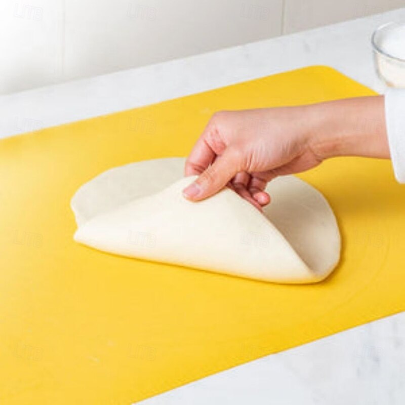 Extra Large Silicone Pastry Mat - 3mm Thick Non-Stick Dough Rolling Mat with Measurements, Perfect for Baking, Kneading, Rolling Dough, and Crafting, Easy to Clean and Durable Kitchen Tool, 65x40 cm3