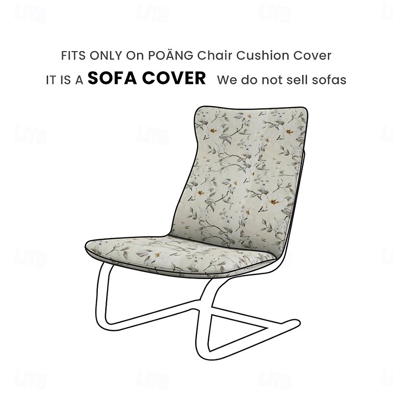 Chair Cushion Cover 100% Cotton without Pillow Floral Quilted Slipcovers POcover LITB PRIME cover2