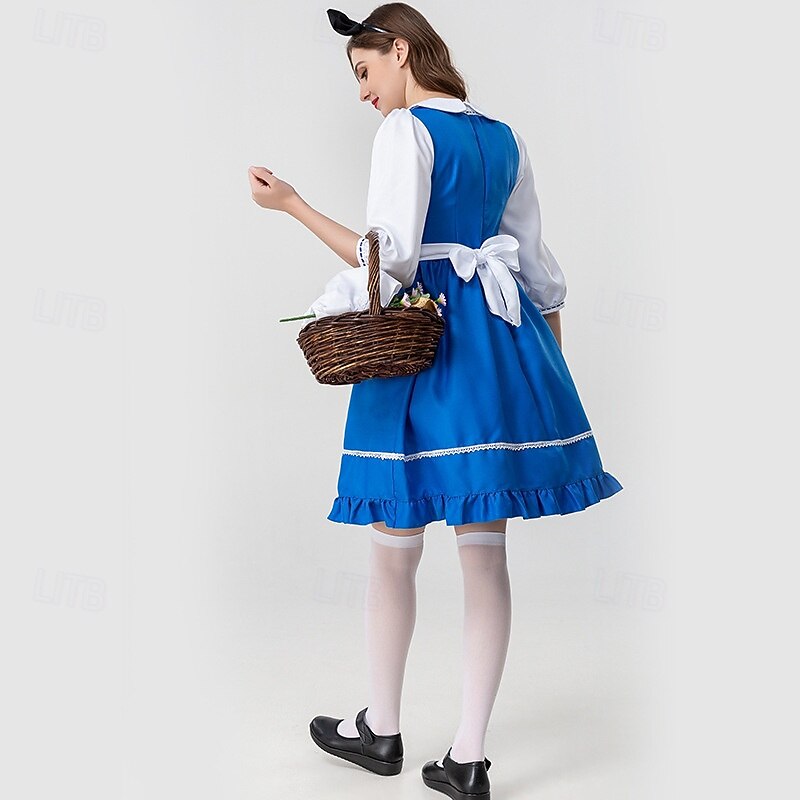 Alice in Wonderland Alice Dress Halloween Group Family Costumes Kids Adults' Women's Girls' Party Halloween Carnival Easy Carnival Costume3