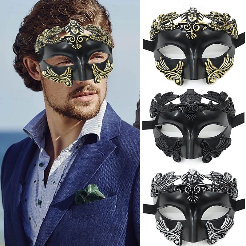 Greek Goddess Roman Halloween Mask Venetian Mask Carnival Mask Metal Finish Sexy Costume Adults' Women's Halloween Carnival Mardi Gras Party Masquerade Easy Halloween Costumes Dress Up