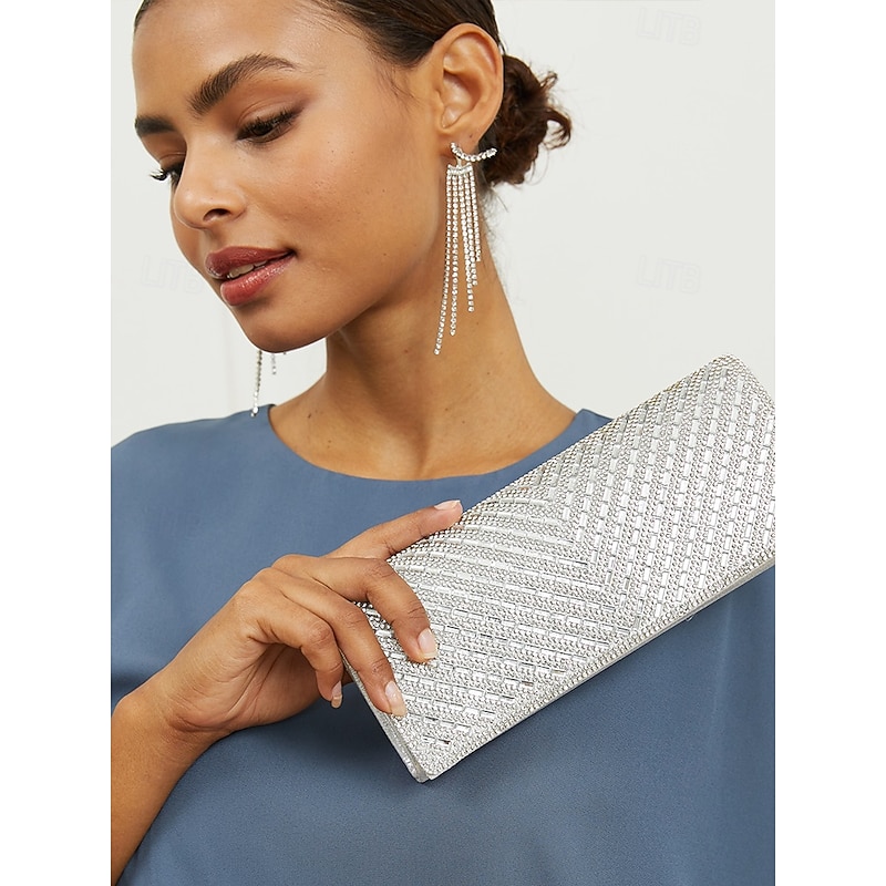 Elegant Long Dangle Earrings with Zircon Crystals - Lightweight Alloy Statement Jewelry for Women, Perfect for Evening Events and Parties2