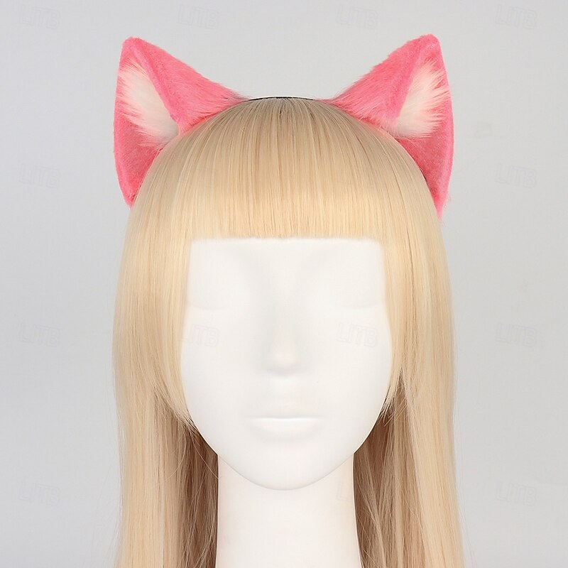 Women Girls Lolita Plush Hair Ornaments Animal Cat Ears Headband Carnival Party Hair Hoops Anime Wolf Ear Cosplay Fancy Props2
