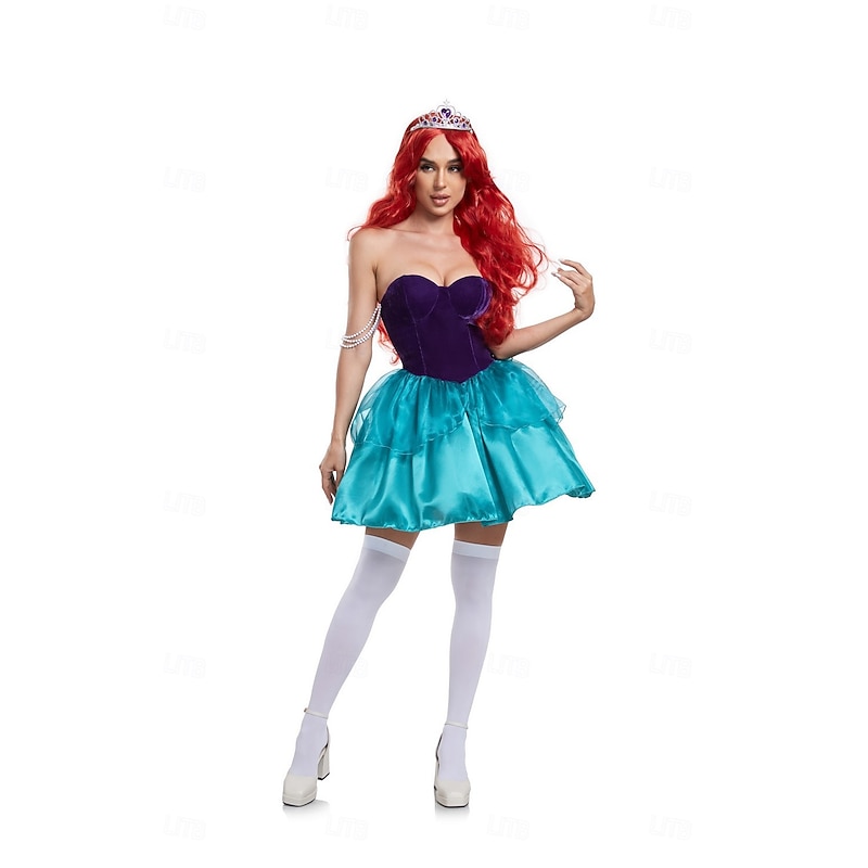 The Little Mermaid Princess Ariel Dress Costume Sexy Costume Dress Up Movie Cosplay for Women's Adults Masquerade Party / Evening Bachelorette Party3
