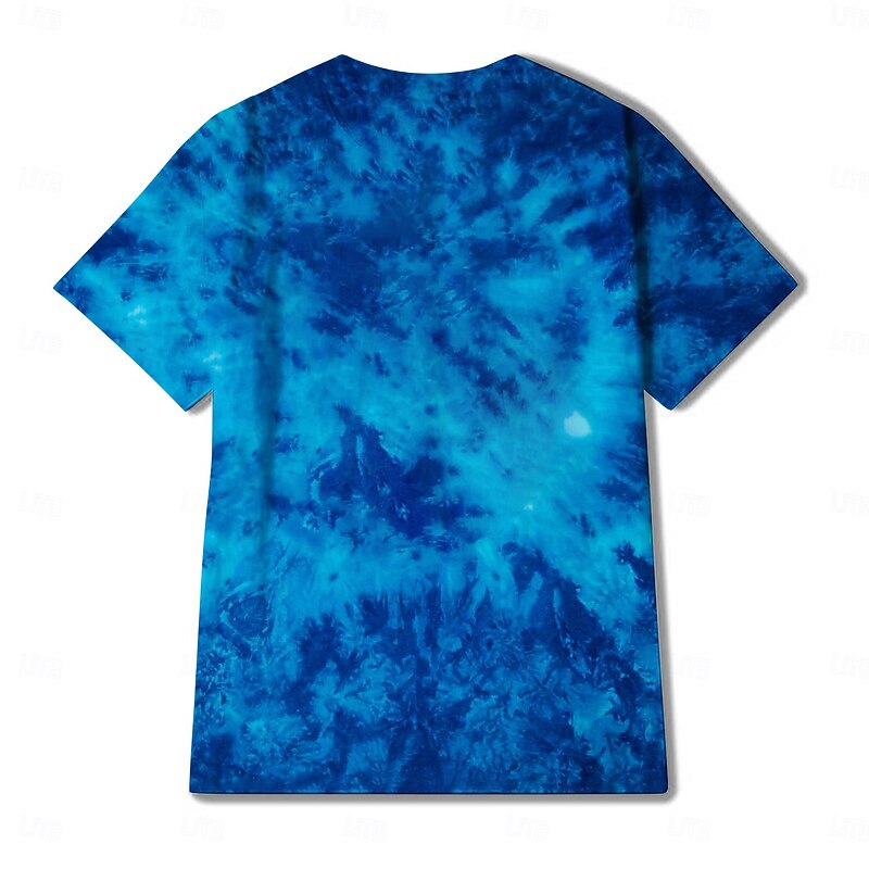 Hippie T-shirt Tie-Dye Tee 3D Tie Dye Print Retro Vintage 1980s 1970s For Men's Adults' Masquerade 3D Print Casual Daily2