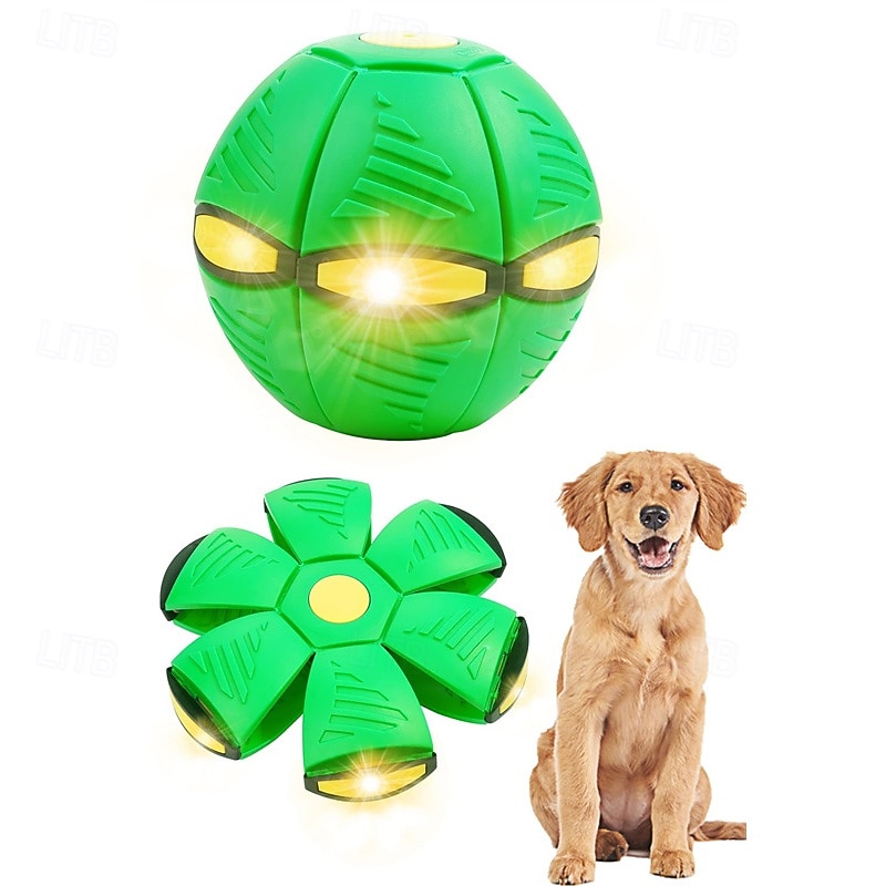 Pet Toy Flying Saucer Ball Dog Balls - Light Herding Toy for Rolling Fun (6 Lights)4