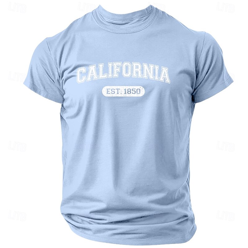 Men's Letter Printed San Francisco Californa T Shirt Tee Top 100% Cotton Short Sleeve Graphic Shirt Black Wine Deep Blue Comfortable Tee Street Sports Outdoor Fashion Designer Clothing4