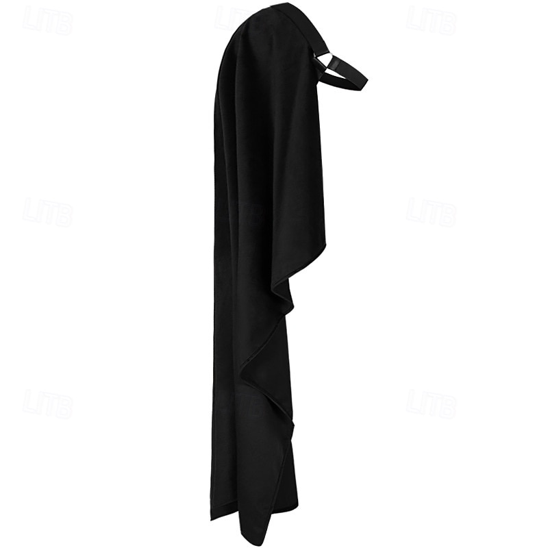 Retro Vintage Punk & Gothic Medieval Cloak Shawls Crusader Outlander Solid Color Fancy Dress Men's Women's Unisex Viking Fantasy Masquerade Performance Party / Evening Masquerade Adults' Shawl Cloak4
