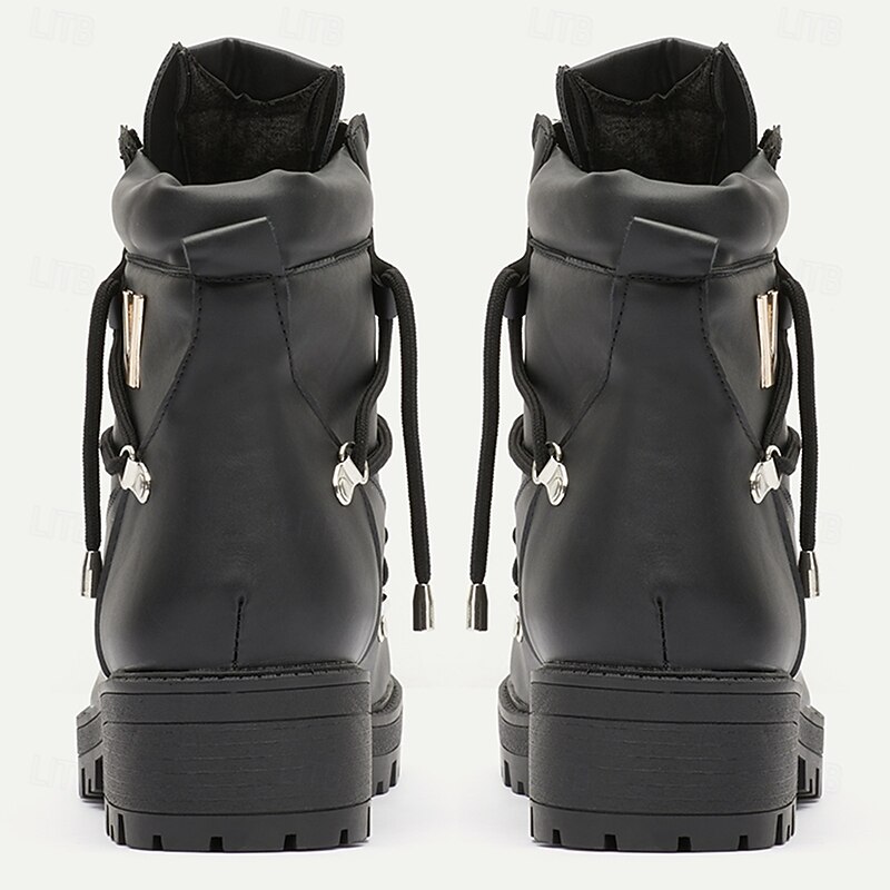 Men's Black Motorcycle Boots with Zipper and Metal Detailing for Urban and Casual Style2