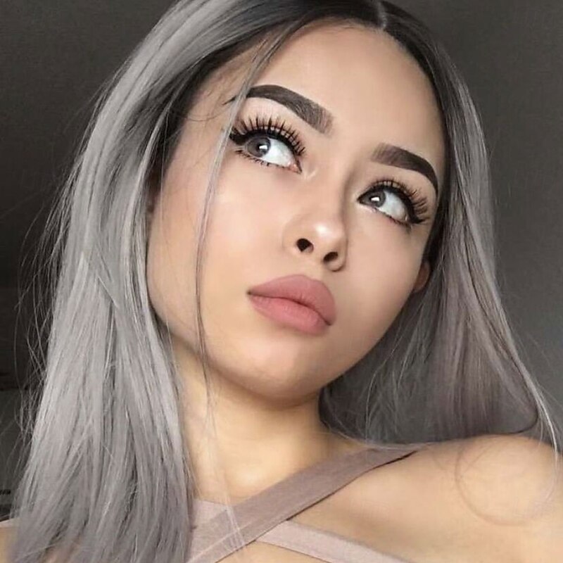 Remy Human Hair 13x6 Lace Front 13x4 Lace Front 4x4 Lace Front Wig Bob Short Bob Side Part Brazilian Hair Straight Dark Gray Blonde Wig 130% 150% 180% Density with Baby Hair Natural Hairline Glueless