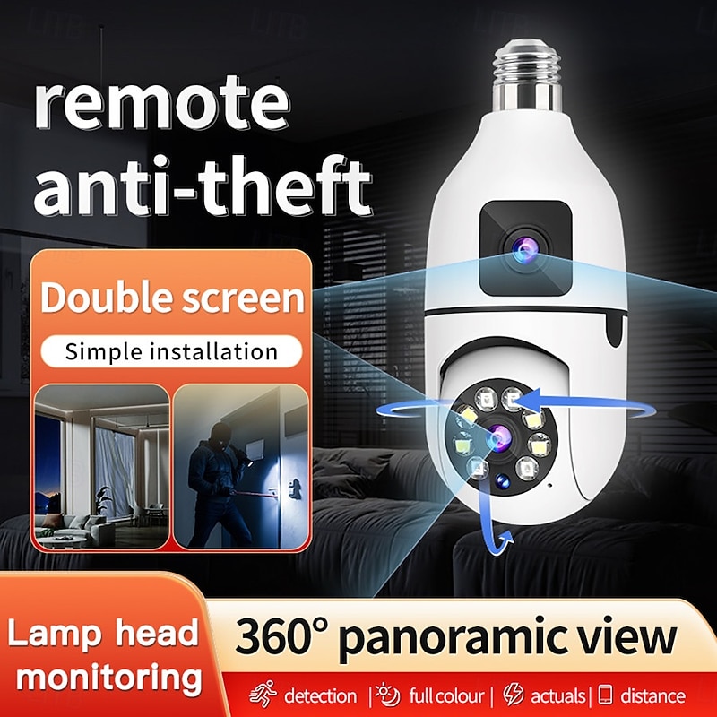 IP Camera 1080P Bulb Wireless Motion Detection IR-cut With Audio Indoor Apartment Support