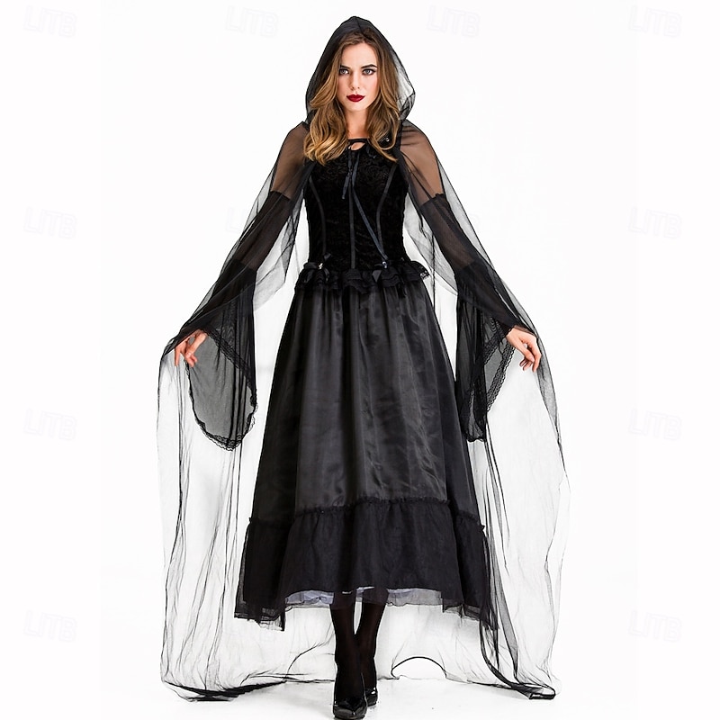 Witch Vampire Ghost Bride Halloween Cosplay Costume Party Costume Masquerade Walpurgis Night Outfits Cosplay Adults' Women's Masquerade Mardi Gras Performance Party Halloween Easy Halloween Costumes4