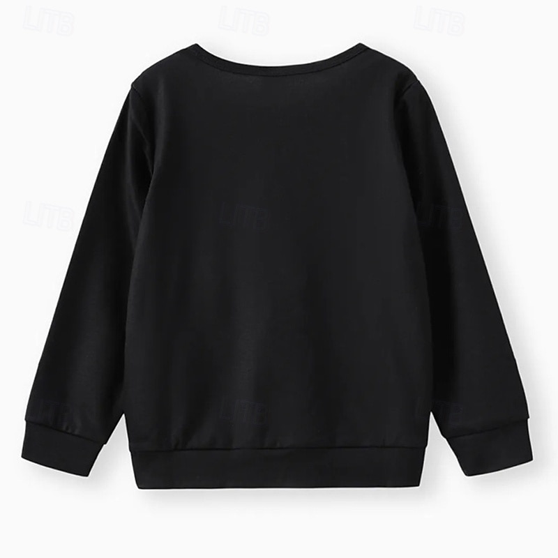 Halloween Boys 3D Graphic Ghost Sweatshirt Long Sleeve Spring Fall Fashion Basic Polyester Kids 4-12 Years Crew Neck Outdoor Casual Daily Regular Fit3