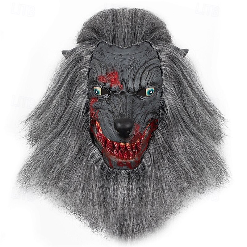 Werewolf Halloween Mask Halloween Props Halloween Horror Scary Costume Adults' Men's Women's Unisex Halloween Carnival Easy Halloween Costumes Dress Up3