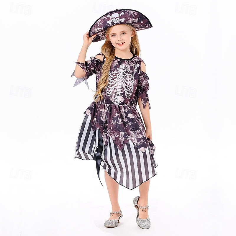 Pirate Halloween Dress Costume Dress Up Kid's Girls' Masquerade Party / Evening Easy Halloween Costumes Dress Up3
