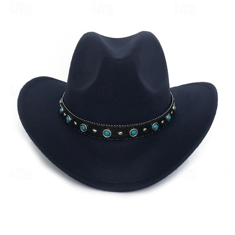 Fashion Cowboy Hat For Men Women Vintage Western Wide Brim Cowgirl Jazz Cap Unisex Outdoor Beach Travel Sun Hats2