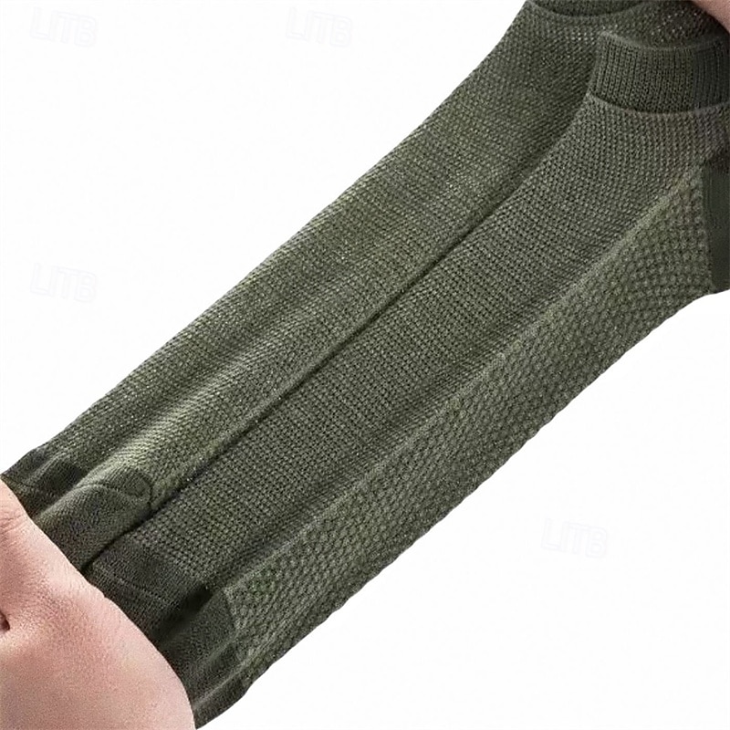 Men's 5 Pairs Multi Packs Socks Running Socks Casual Socks Black White Color Plain Sports & Outdoor Daily Vacation Basic Medium Spring Fall Fashion Casual3