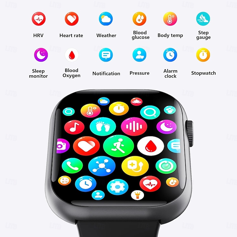 F58 Smart Wacth Men Women 2.1inch Large Screen Wristwatch Bluetooth Call Sport Fitness Health Monitoring Smartwatch4